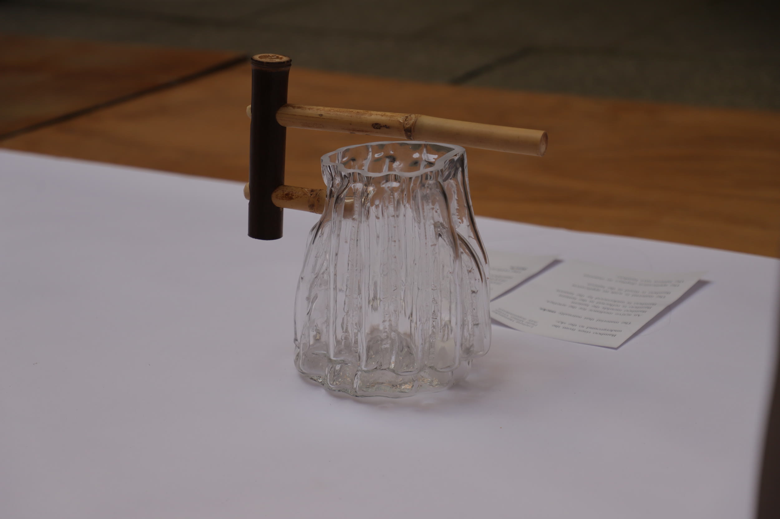 The glass keeps bamboo's shape.